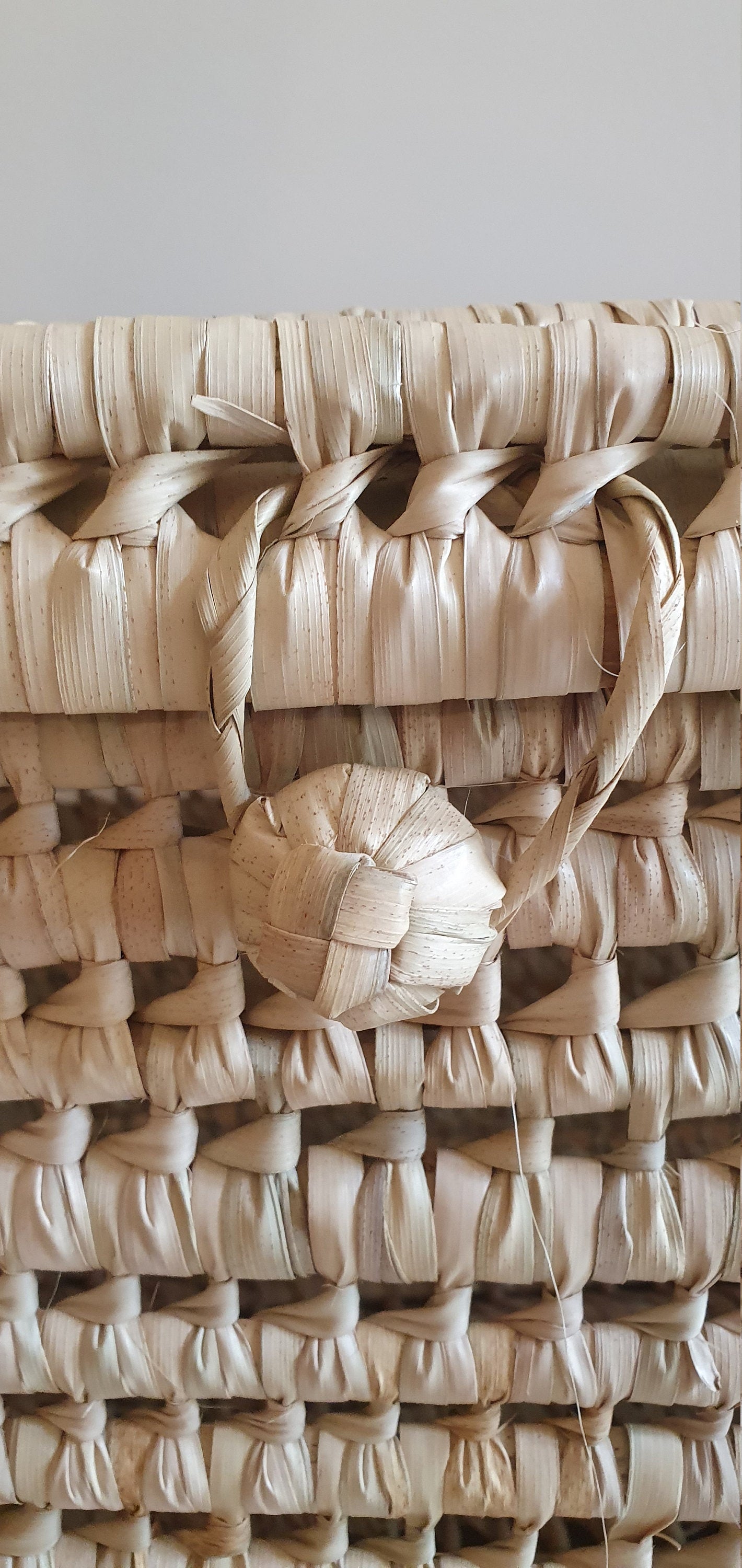 Coffre de rangement en feuille de palmier Panier de rangement