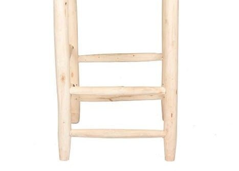 Tabouret de Bar en Bois de Laurier - Artisanat Marocain Authentique