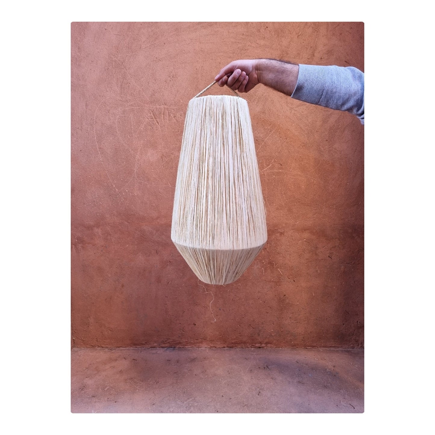 Abat-jour en raphia naturel de 60cm