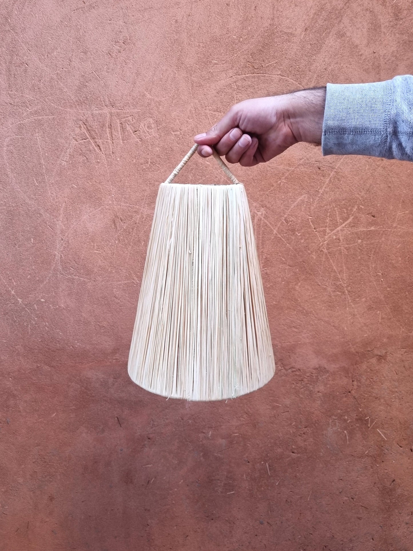 Suspension luminaire en raphia naturel de 35 cm