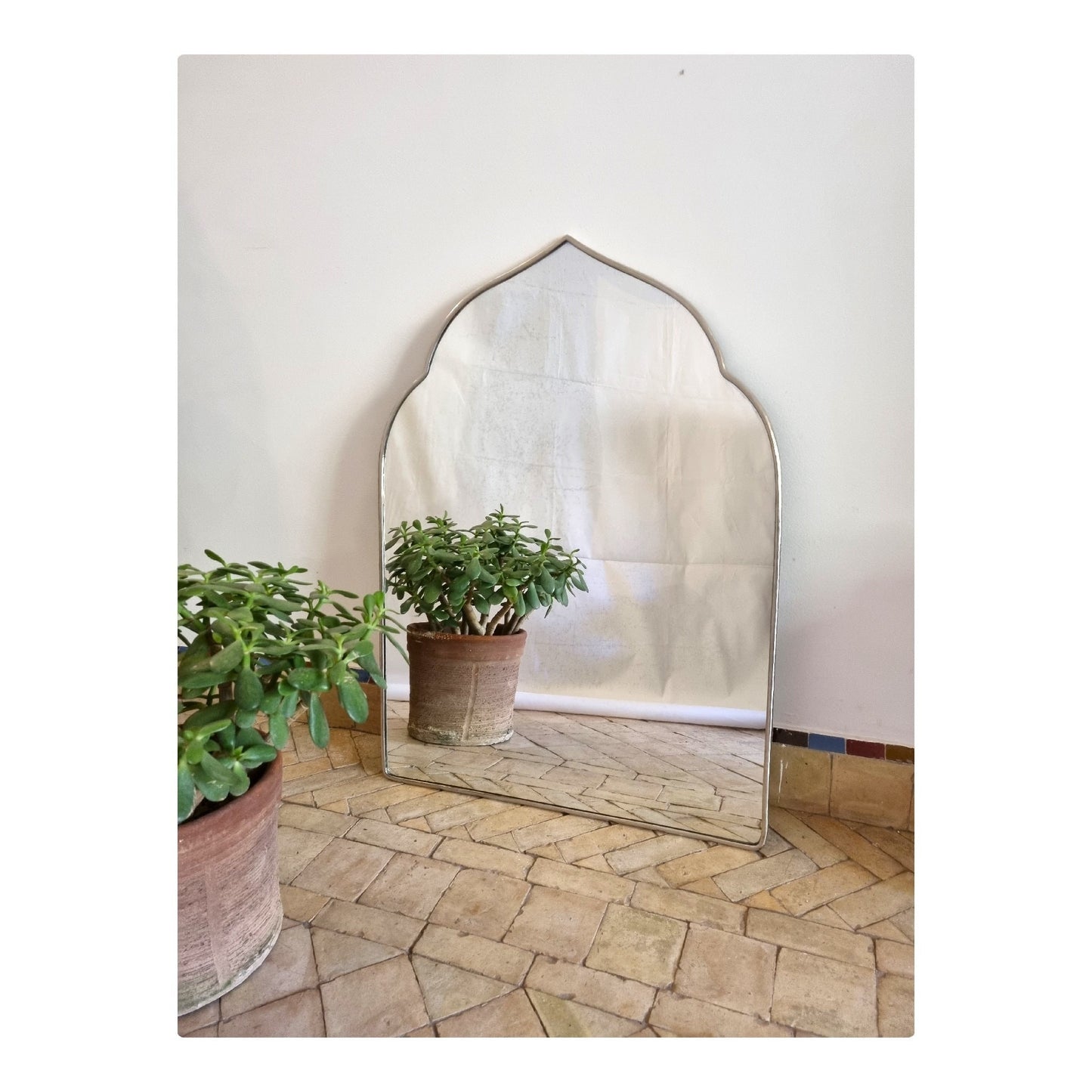 Miroir en laiton doré fait main