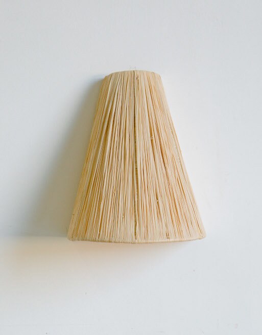 Lampe murale avec paille tressée