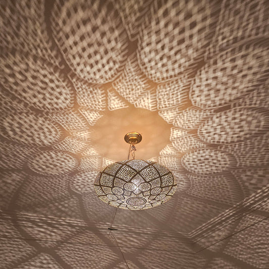 Moroccan pendant light, modern brass ceiling light, suspension luminaire en laiton