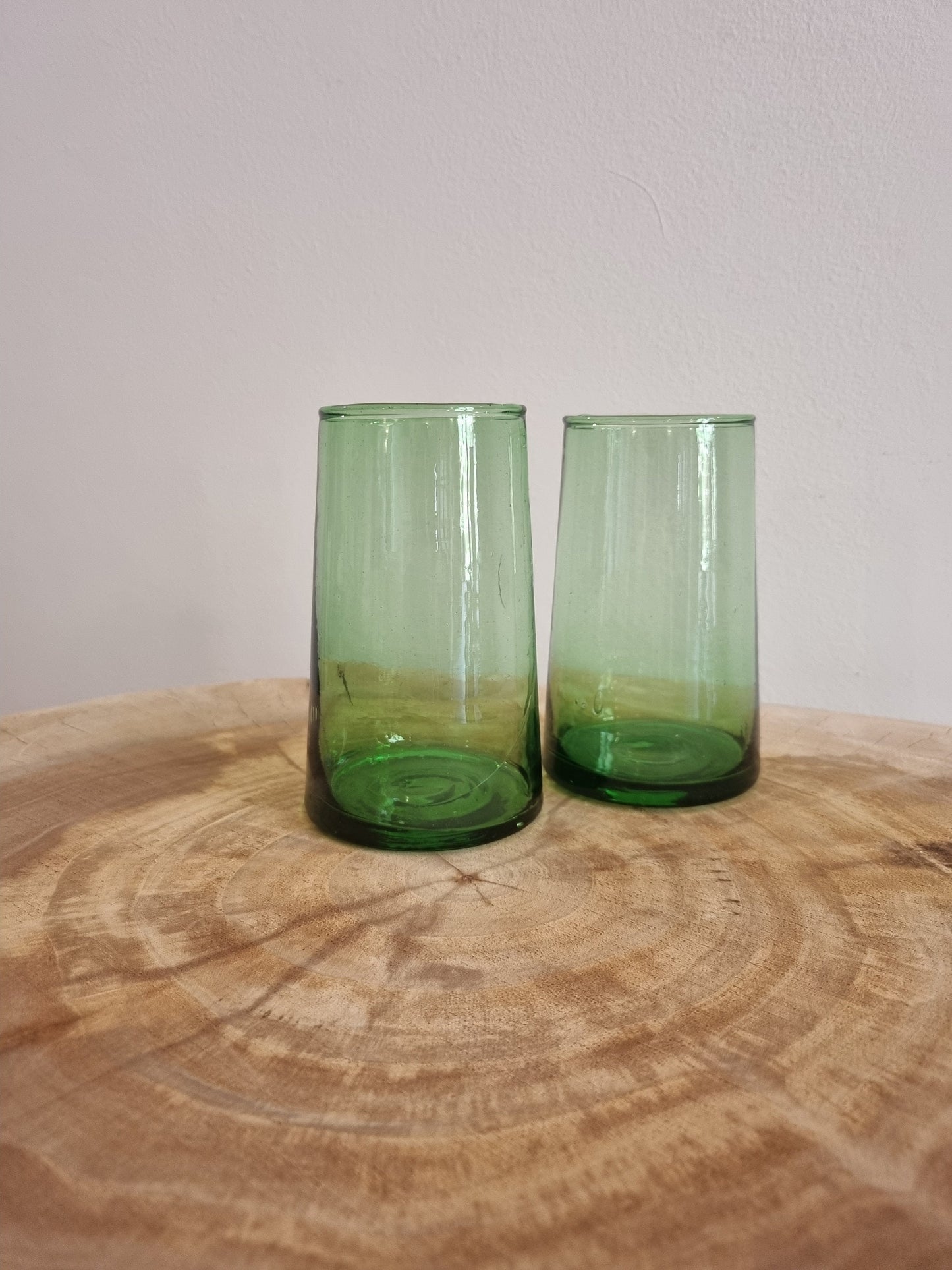 Six verres style marocain verts en verre.